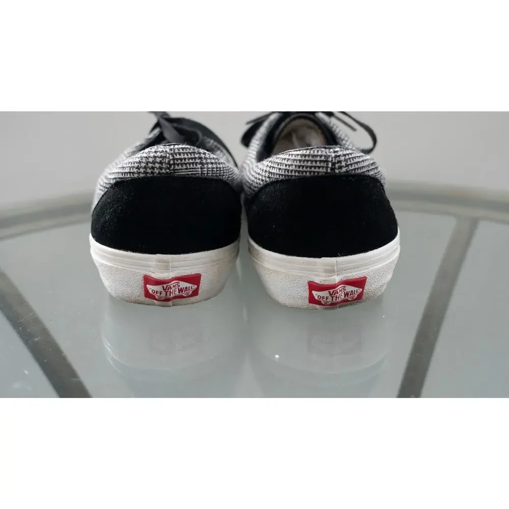 New Vans Era Black White Plaid Skate Shoes Men Size 10.5 / Womens‎ 12